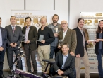 Les lauréats du concours après la remise des Trophées, sur le Salon Interclima