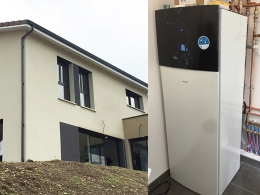Une performance due notamment à 5 panneaux photovoltaïques et à une pompe à chaleur air/eau fonctionnant au R32.