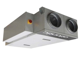 Cette centrale de ventilation double flux extra plate Duotech XP Atlantic s’intègre aisément en faux-plafond grâce à sa faible épaisseur