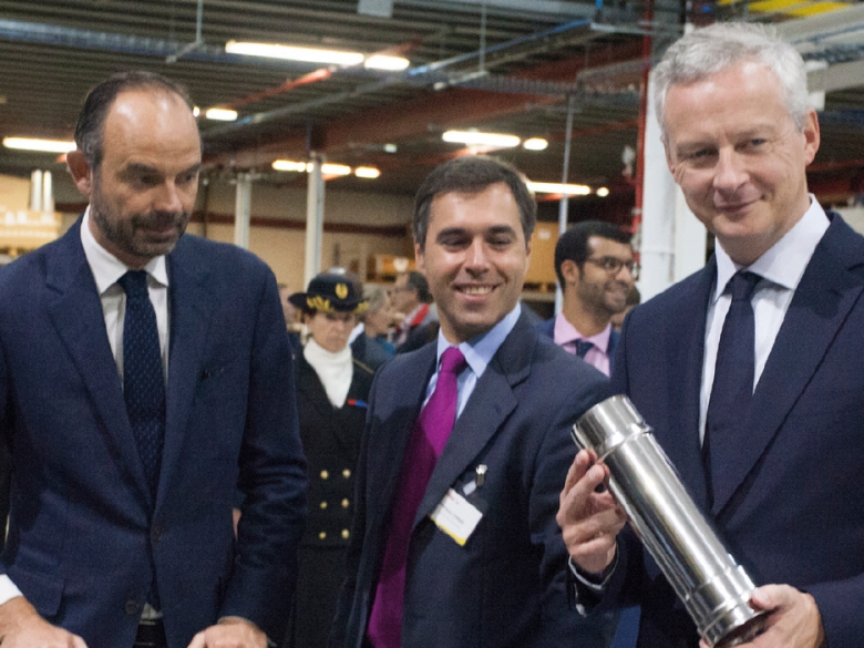 Edouard Philippe en visite chez Poujoulat