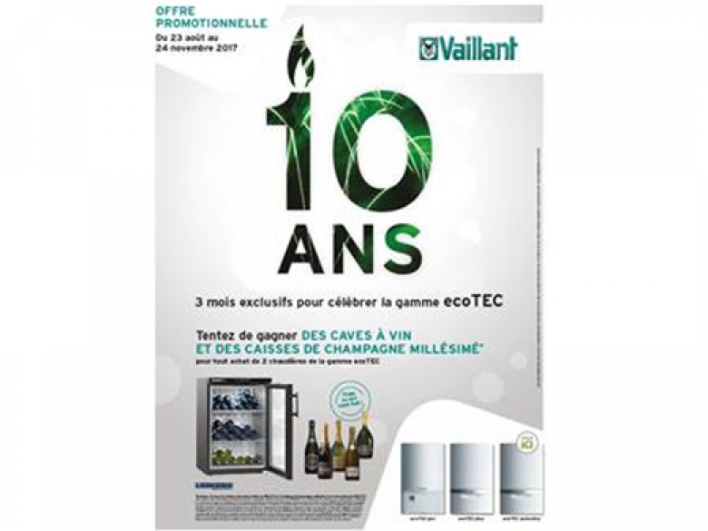 Vaillant fête les 10 ans de sa gamme de chaudières ecoTEC.
