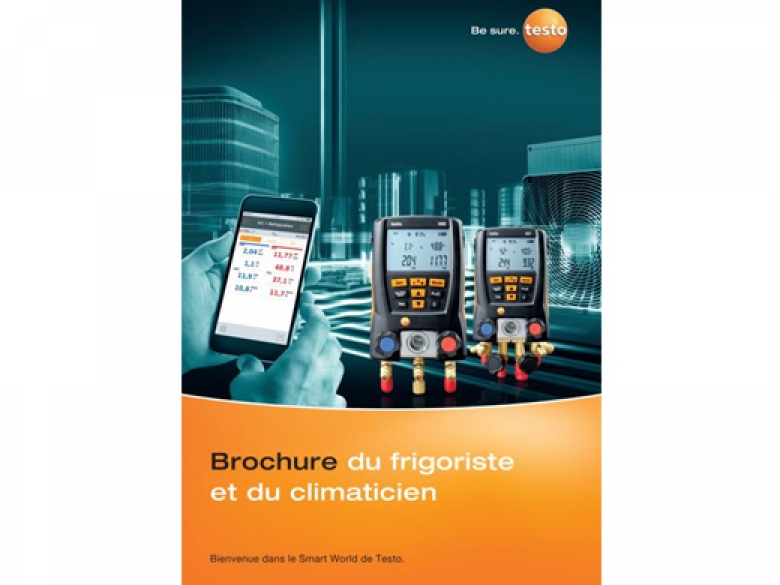 Testo publie une « Brochure du frigoriste et du climaticien », un document de 12 pages qui présente les solutions numériques de mesure du froid du fabricant.